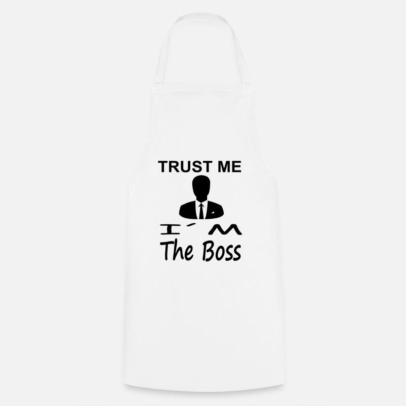 Vertrau mir ich bin der Boss Geschenkidee bin Chef - Kochschürze - Weiß
