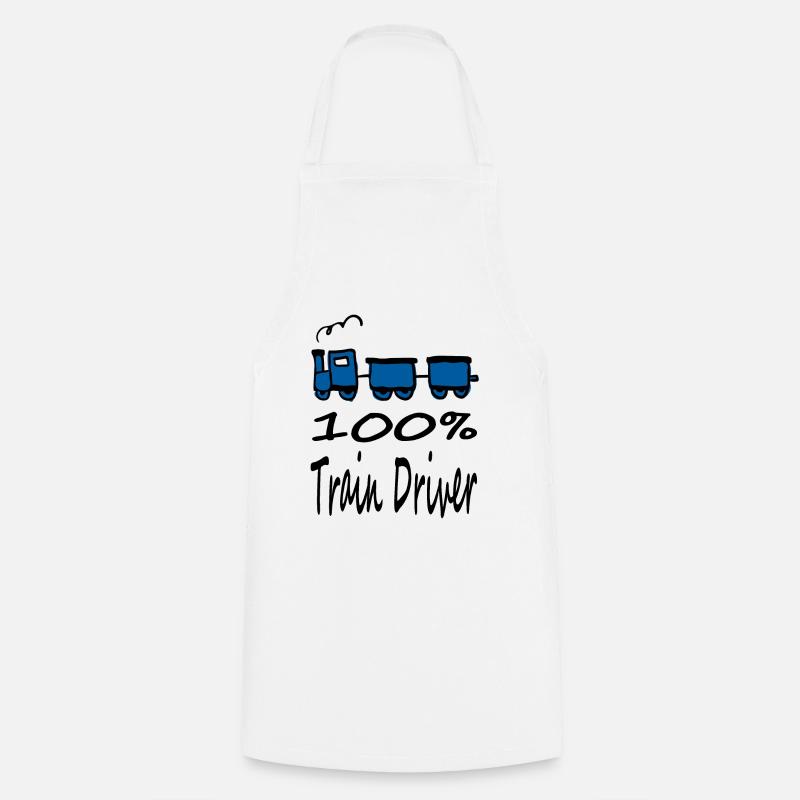 I am a train driver Railway Railway Gift - Cooking Apron - white