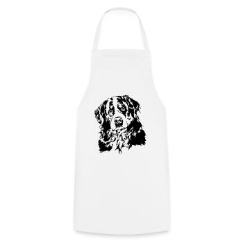 BERNER SENNENHUND Dog portrait of Wilsign's dogs - Cooking Apron - white - Front - AI Model Male 185 dark (185cm)