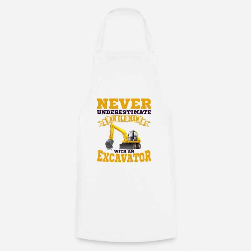 Excavator operator - Cooking Apron - white