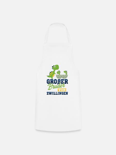 Großer Bruder Zwillinge - Kochschürze - Weiß