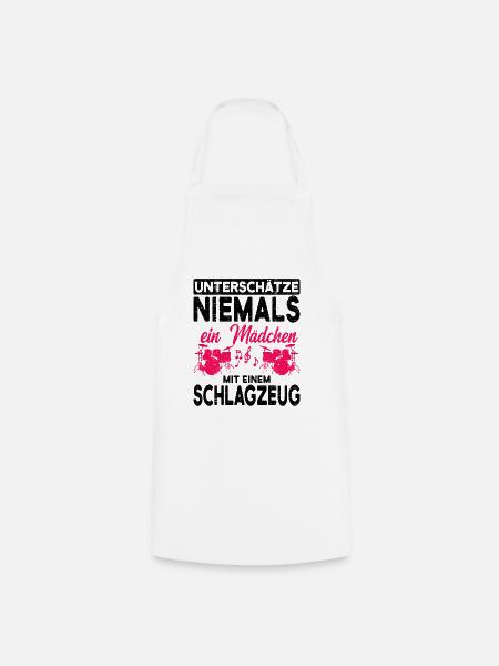 Schlagzeug - Kochschürze - Weiß