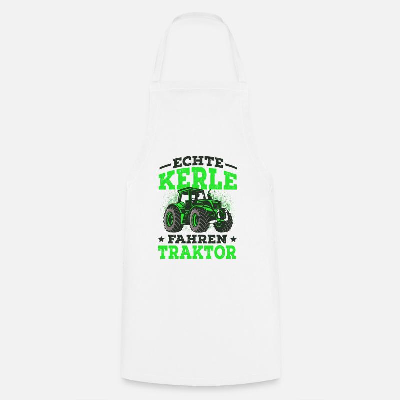 Traktor - Kochschürze - Weiß