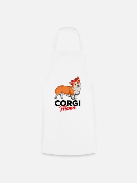 Corgi - Tablier de cuisine - blanc