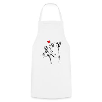 Chihuahua - Cooking Apron - white - Front - AI Model Male 185 dark (185cm)
