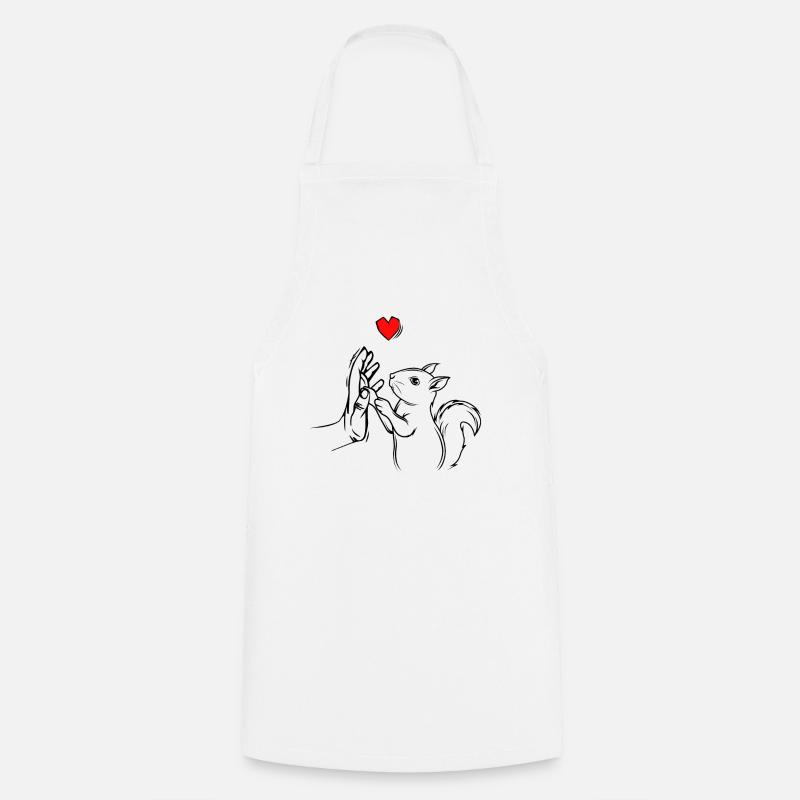 Écureuils - Tablier de cuisine - blanc