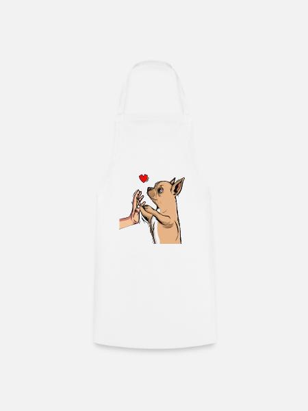 Chihuahua Liebe Hunde Frauchen Geschenk - Kochschürze - Weiß