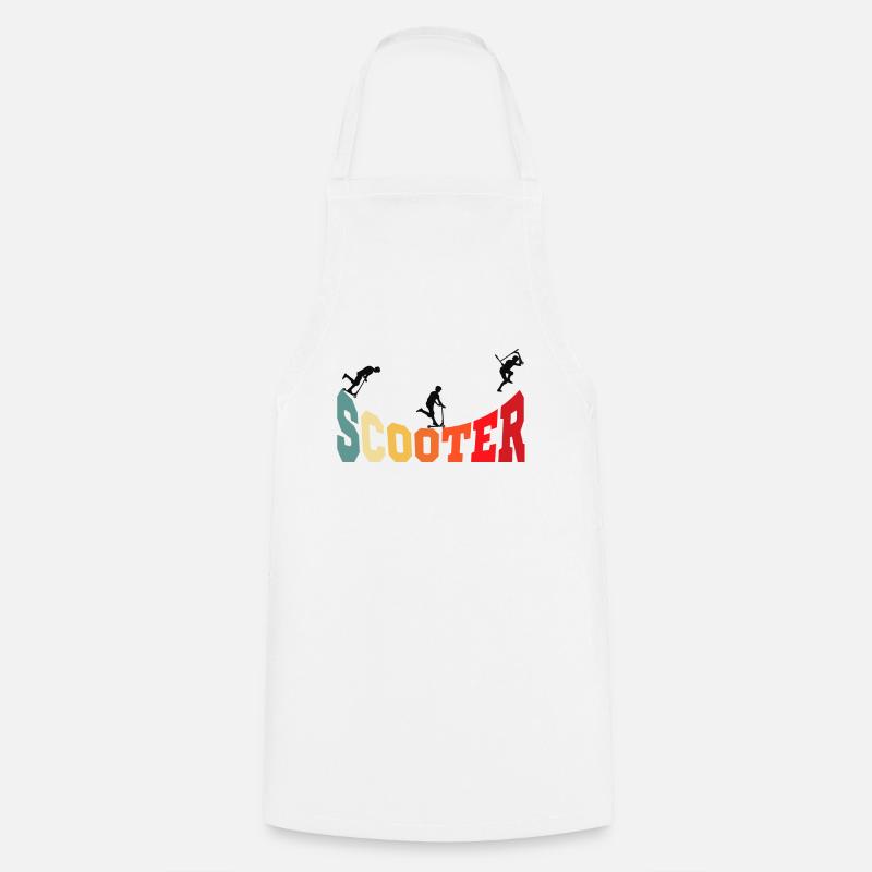 Scooter - Tablier de cuisine - blanc