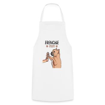 Bulldog français - Tablier de cuisine - blanc - Devant - AI Model Male 185 dark (185cm)