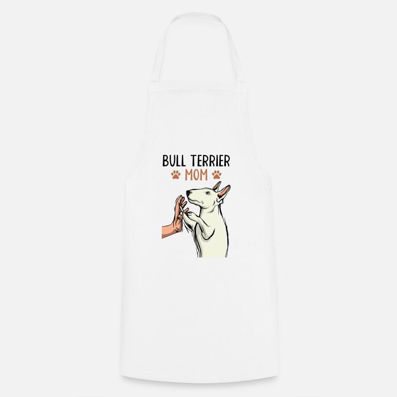 Bullterrier - Kochschürze - Weiß