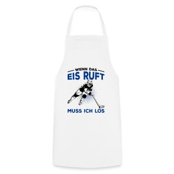 Eishockey - Kochschürze - Weiß - Vorne - AI Model Male 185 dark (185cm)