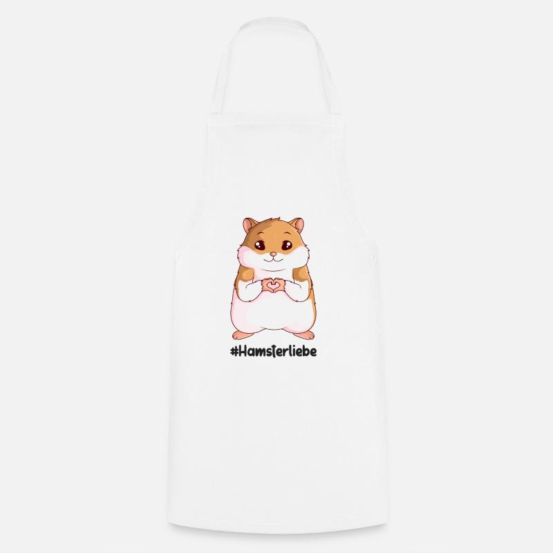 Hamster - Kochschürze - Weiß