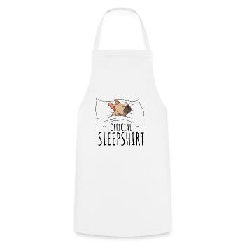 Français Bouledogue - Tablier de cuisine - blanc - Devant - AI Model Male 185 dark (185cm)