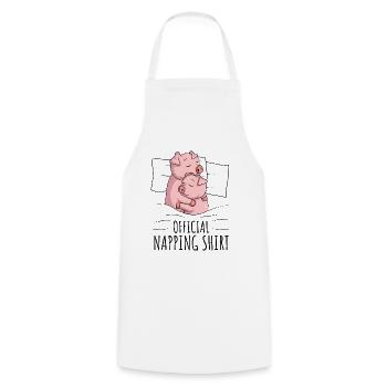 Pig - Cooking Apron - white - Front - AI Model Male 185 dark (185cm)