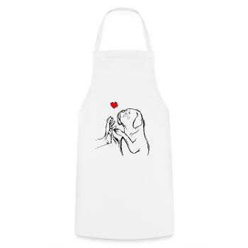 Dogue de Bordeaux Dogue Chiens - Tablier de cuisine - blanc - Devant - AI Model Male 185 dark (185cm)