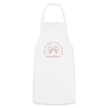 Very demure very mindful coquette aesthetic - Tablier de cuisine - blanc - Devant - AI Model Male 185 dark (185cm)