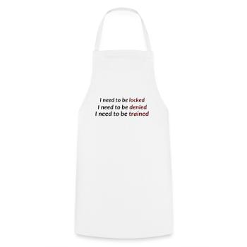 domsub-clothing.com - Cooking Apron - white - Front - AI Model Male 185 dark (185cm)
