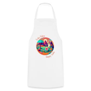 Happy Easter | Happy Easter | Illustration - Cooking Apron - white - Front - AI Model Male 185 dark (185cm)