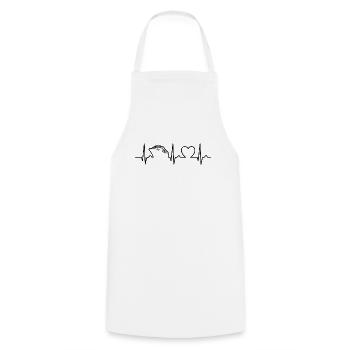 Heart Curve Cruise, Cruise Ship, Vacation - Cooking Apron - white - Front - AI Model Male 185 dark (185cm)