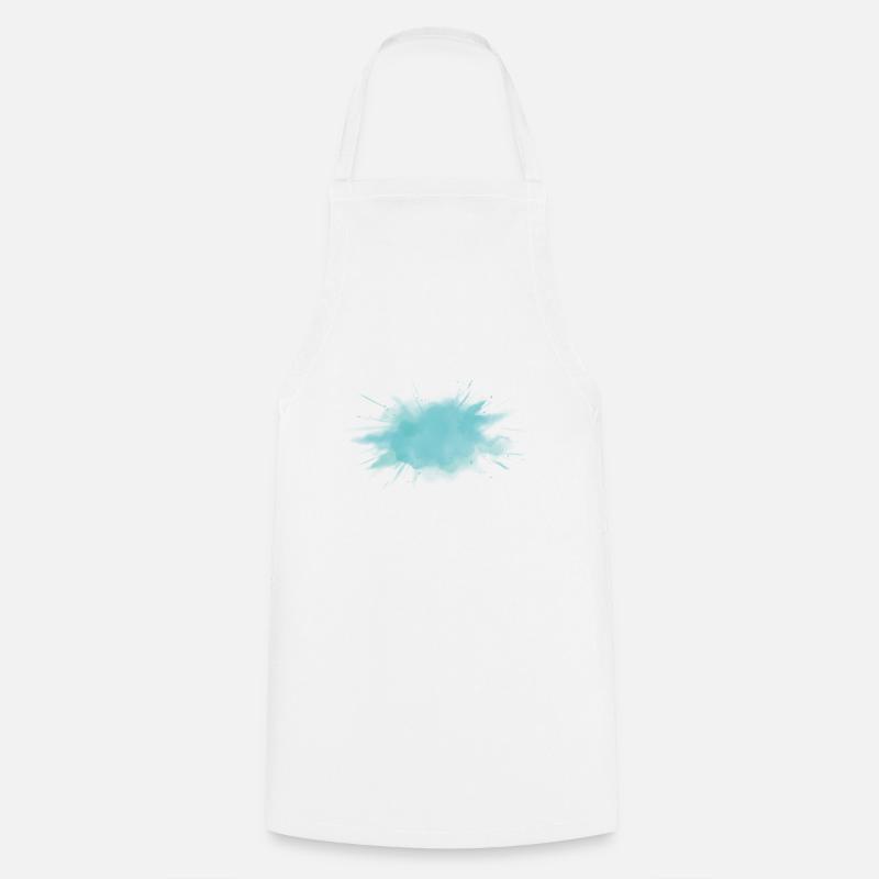 Farbkleckse Kleckse Farbspritzer Maler Geschenk - Kochschürze - Weiß