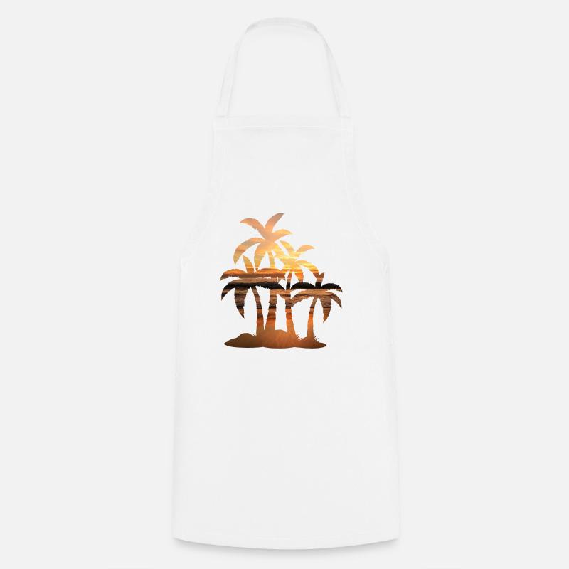 Sunset palm summer - Tablier de cuisine - blanc
