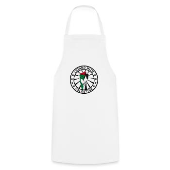 I Stand With Palestine Liberté pour la Palestine - Tablier de cuisine - blanc - Devant - AI Model Male 185 dark (185cm)