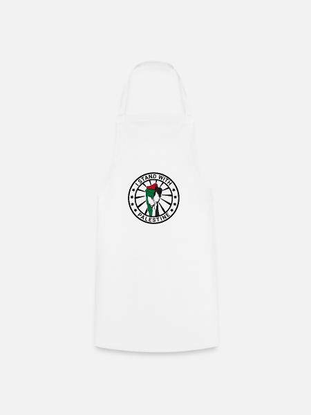 I Stand With Palestine Freedom for Palestine - Cooking Apron - white