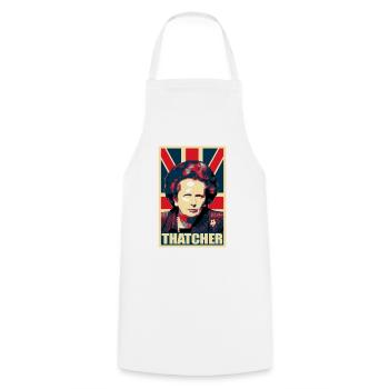 Margaret Thatcher Propaganda Poster Pop - Cooking Apron - white - Front - AI Model Male 185 dark (185cm)