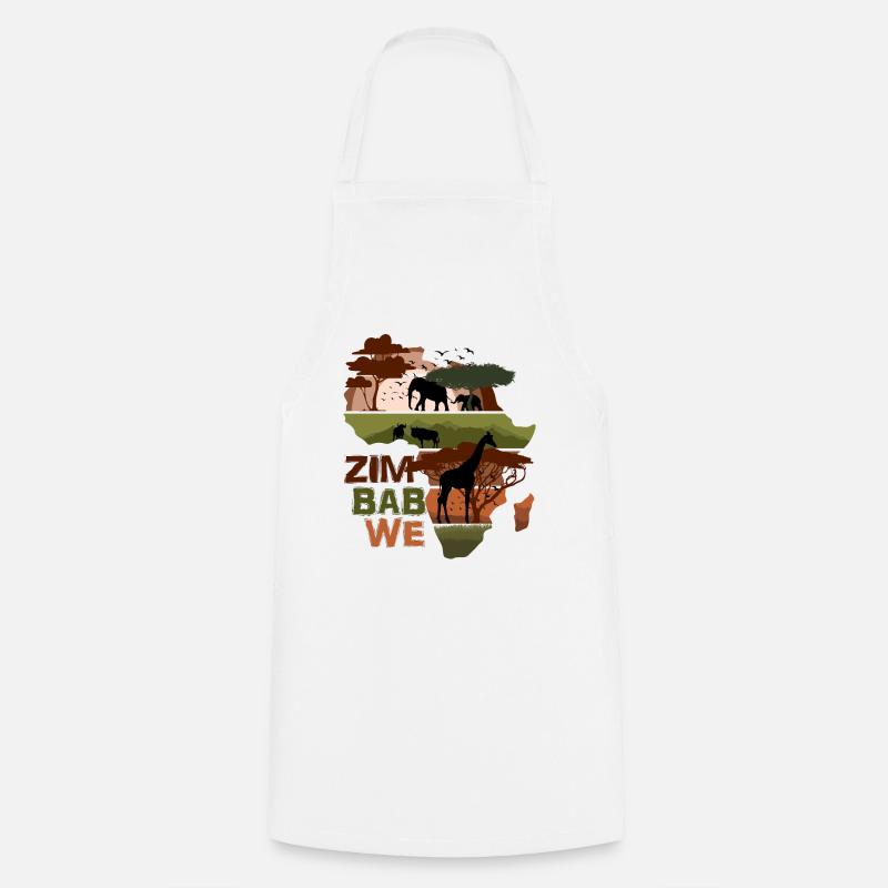 Zimbabwe Afrique Sunset - Tablier de cuisine - blanc