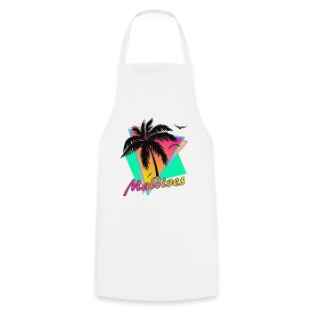 Maldives - Tablier de cuisine - blanc - Devant - AI Model Male 185 dark (185cm)