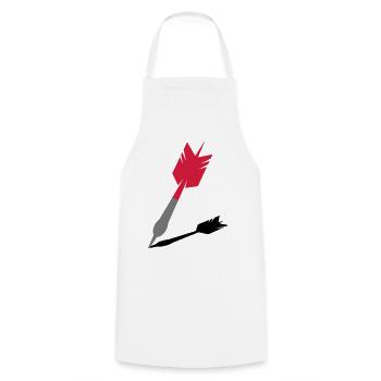 Une fléchette et son ombre - Tablier de cuisine - blanc - Devant - AI Model Male 185 dark (185cm)