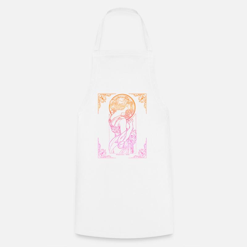 Alfons Mucha - Tablier de cuisine - blanc