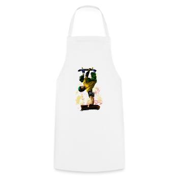 skateboarding - Tablier de cuisine - blanc - Devant - AI Model Male 185 dark (185cm)