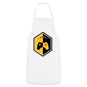 Gamer / Gaming - Tablier de cuisine - blanc - Devant - AI Model Male 185 dark (185cm)