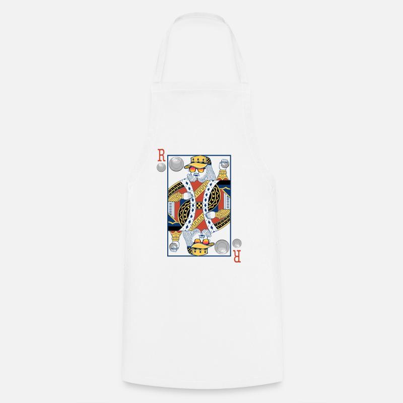 Roi de petanque v2 - Tablier de cuisine - blanc