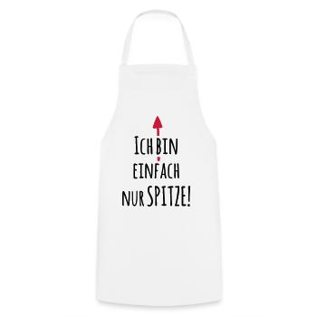 Ich bin einfach Spitze - Lustiger Spruch - Kochschürze - Weiß - Vorne - AI Model Male 185 dark (185cm)