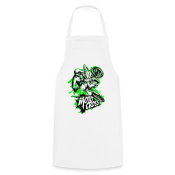 Motocross - Cooking Apron - white - Front - AI Model Male 185 dark (185cm)