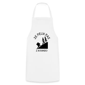 Je Peux Pas J'ai Rando Randonnée - Tablier de cuisine - blanc - Devant - AI Model Male 185 dark (185cm)