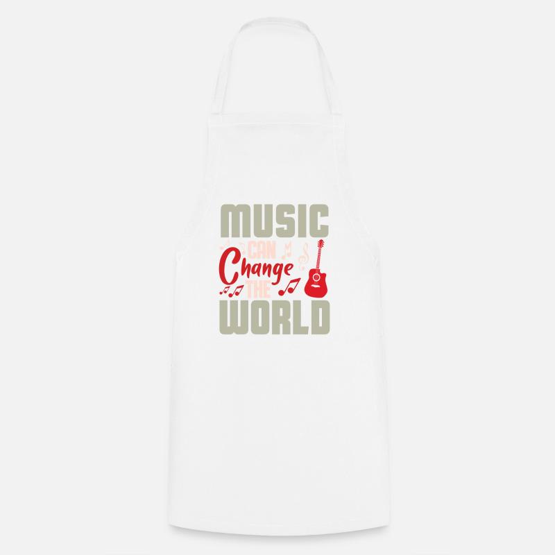 Music changes the world Design - Cooking Apron - white