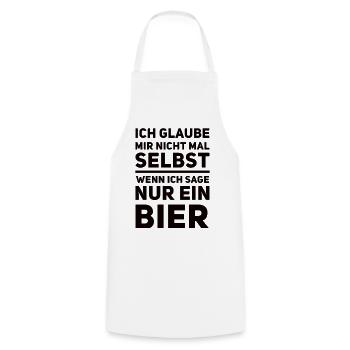 Ich Glaube Mir Nichtmal Selbst Lustiger Spruch - Kochschürze - Weiß - Vorne - AI Model Male 185 dark (185cm)