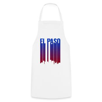 El Paso Skyline Gradient - Kochschürze - Weiß - Vorne - AI Model Male 185 dark (185cm)