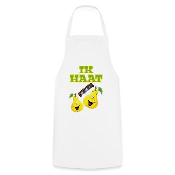 Je déteste le camping. Image du peigne et des poires * - Tablier de cuisine - blanc - Devant - AI Model Male 185 dark (185cm)