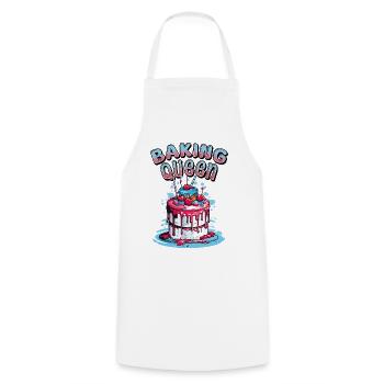 Baking Queen Baking Fairy Baker Cake Cake - Cooking Apron - white - Front - AI Model Male 185 dark (185cm)