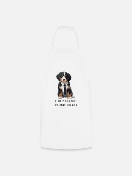 Berner Sennenhund - Kochschürze - Weiß