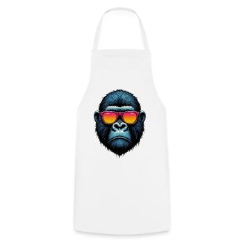Gorilla - Cooking Apron - white - Front - AI Model Male 185 dark (185cm)
