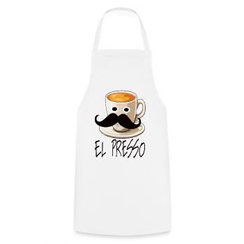 Espresso - Cooking Apron - white - Front - AI Model Male 185 dark (185cm)