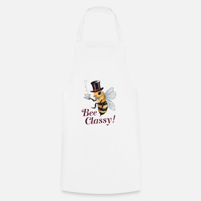 Bee Classy - Cooking Apron - white