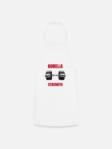 Gorilla Strength - Kochschürze - Weiß