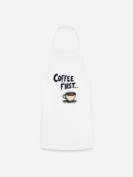 Coffee First - Kochschürze - Weiß