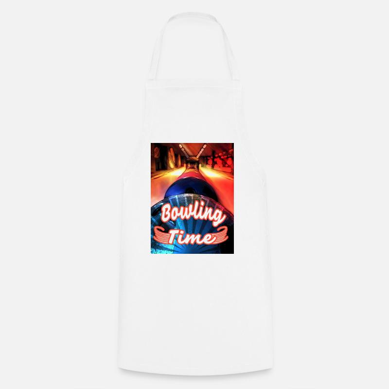 Son heure de bowling - Tablier de cuisine - blanc